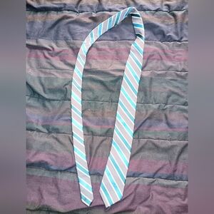 Striped Blue and White Men's Neck Tie